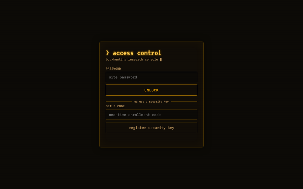 bug-hunting research console